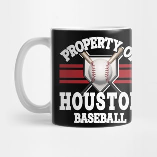 Proud Name Houston Graphic Property Vintage Baseball Mug